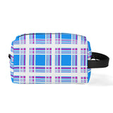 Pink & Blue Tartan - Travel Cosmetic Bag - FREE P&P Worldwide