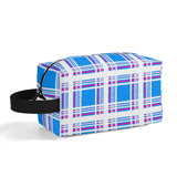 Pink & Blue Tartan - Travel Cosmetic Bag - FREE P&P Worldwide