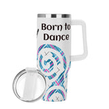 HD 40oz Stainless Steel Tumbler Gift With White Handle and Straw - Free p&p Worldwide