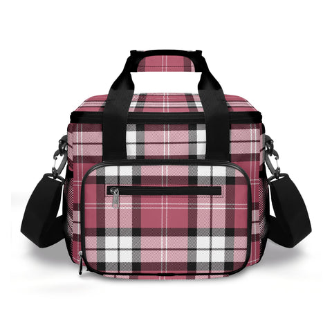 Nisbet Rose Tartan Insulated Travel Picnic Bag - Free p&p Worldwide