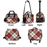 Red Tartan Insulated Travel Picnic Bag - Free p&p Worldwide