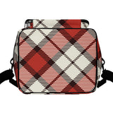 Red Tartan Insulated Travel Picnic Bag - Free p&p Worldwide