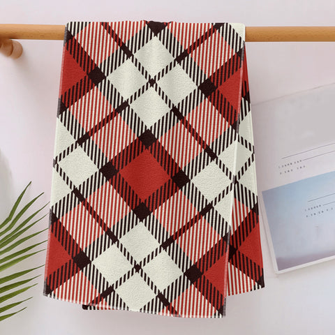Red Tartan Sports Towel - Free p&p Worldwide