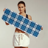 Strathclyde Blue Tartan Sports Towel - Free p&p Worldwide