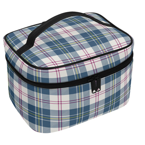 MacPherson Blue/Grey Highland Tartan Cosmetic Case - Free p&p Worldwide