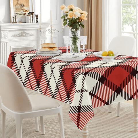Red Tartan Tablecloth - Free p&p Worldwide