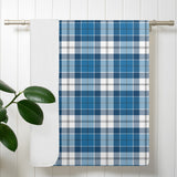 Strathclyde Blue Tartan Bath Towels for Beach, Pool, Dance, Home & Travel (2 Sizes)