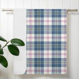 Strathclyde Grey/Blue Tartan Bath Towels for Beach, Pool, Dance, Home & Travel (2 Sizes)