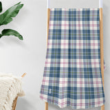 Strathclyde Grey/Blue Tartan Bath Towels for Beach, Pool, Dance, Home & Travel (2 Sizes)