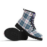 MacPherson Blue/Grey Tartan Leather Boots - Free p&p Worldwide