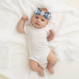 MacPherson Blue/Grey Tartan Hairbands for New born Baby & Infants - FREE p&p Worldwide