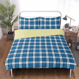 Strathclyde Blue Traditional Tartan 3 Pcs Soft Bedding - Free p&p Worldwide