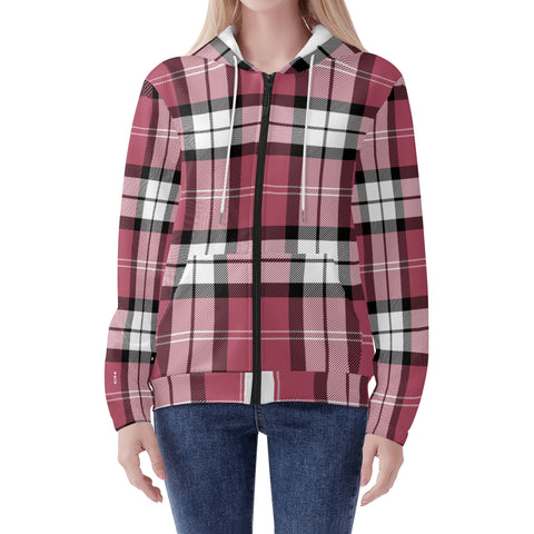 Nisbet Rose Tartan Adult Zip Hoodie - FREE p&p Worldwide