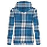 Strathclyde Blue Traditional Tartan Adult Zip Hoodie - FREE p&p Worldwide
