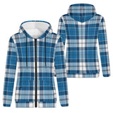 Strathclyde Blue Traditional Tartan Adult Zip Hoodie - FREE p&p Worldwide