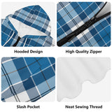 Strathclyde Blue Traditional Tartan Adult Zip Hoodie - FREE p&p Worldwide