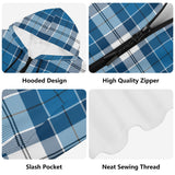 Strathclyde Blue Traditional Tartan Adult Zip Hoodie - FREE p&p Worldwide