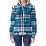 Strathclyde Blue Traditional Tartan Adult Zip Hoodie - FREE p&p Worldwide