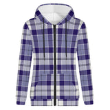 Strathclyde Purple Tartan Adult Zip Hoodie - FREE p&p Worldwide