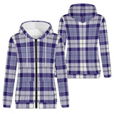 Strathclyde Purple Tartan Adult Zip Hoodie - FREE p&p Worldwide