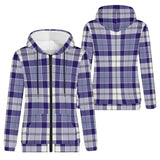 Strathclyde Purple Tartan Adult Zip Hoodie - FREE p&p Worldwide