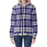 Strathclyde Purple Tartan Adult Zip Hoodie - FREE p&p Worldwide