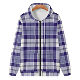 Strathclyde Purple Tartan Adult Zip Hoodie - FREE p&p Worldwide