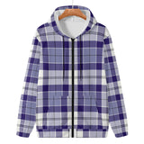 Strathclyde Purple Tartan Adult Zip Hoodie - FREE p&p Worldwide