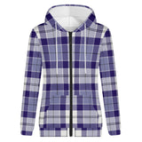 Strathclyde Purple Tartan Adult Zip Hoodie - FREE p&p Worldwide