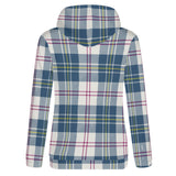 MacPherson Blue/Grey Tartan Adult Zip Hoodie - FREE p&p Worldwide