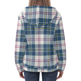 MacPherson Blue/Grey Tartan Adult Zip Hoodie - FREE p&p Worldwide