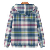 MacPherson Blue/Grey Tartan Adult Zip Hoodie - FREE p&p Worldwide