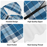 Strathclyde Blue Tartan Youth Lightweight Zip Hoodie - Free p&p Worldwide