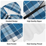 Strathclyde Blue Tartan Youth Lightweight Zip Hoodie - Free p&p Worldwide