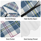MacPherson Blue/Grey Youth Tartan Lightweight Zip Hoodie - Free p&p Worldwide