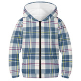 MacPherson Blue/Grey Youth Tartan Lightweight Zip Hoodie - Free p&p Worldwide
