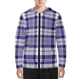 Strathclyde Purple Youth Tartan Lightweight Zip Hoodie - Free p&p Worldwide
