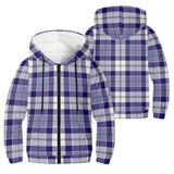Strathclyde Purple Youth Tartan Lightweight Zip Hoodie - Free p&p Worldwide