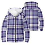 Strathclyde Purple Youth Tartan Lightweight Zip Hoodie - Free p&p Worldwide