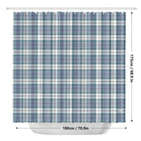 Clan Menzies Blue Tartan Shower Curtain - Free p&p