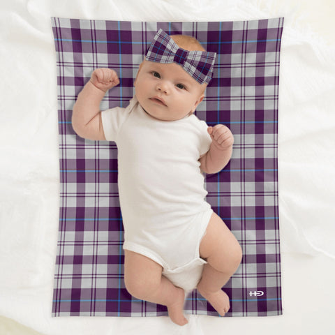 Clan Cunningham Dress Tartan Baby Newborn 3 Pcs for Beanie Baby Hat Hairband Blanket