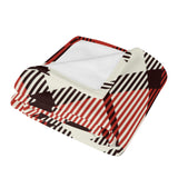 Red Tartan Baby Newborn 3 Pcs for Beanie Baby Hat Hairband Blanket
