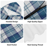 Clan Menzies Blue Youth Tartan Lightweight Zip Hoodie - Free p&p Worldwide