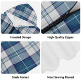 Clan Menzies Blue Youth Tartan Lightweight Zip Hoodie - Free p&p Worldwide