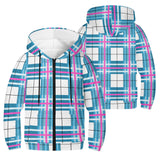 Youth Tartan Lightweight Zip Hoodie - Free p&p Worldwide