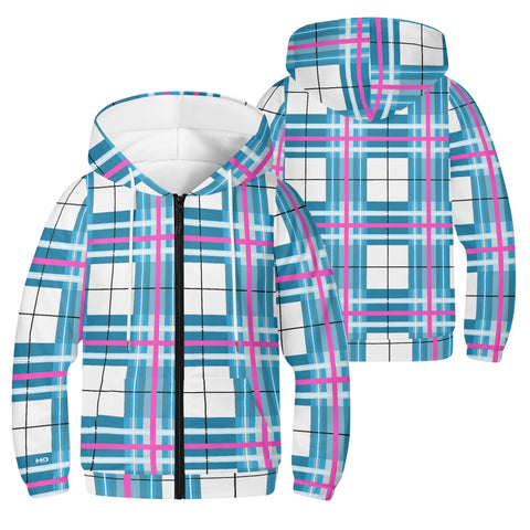 Youth Tartan Lightweight Zip Hoodie - Free p&p Worldwide