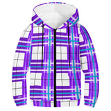 Youth Tartan Lightweight Zip Hoodie - Free p&p Worldwide