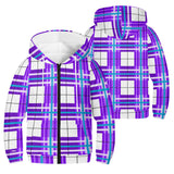 Youth Tartan Lightweight Zip Hoodie - Free p&p Worldwide