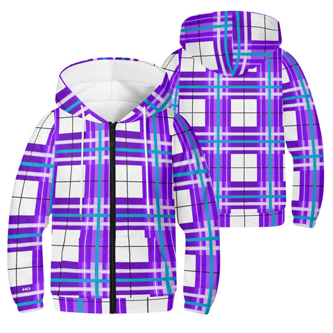 Youth Tartan Lightweight Zip Hoodie - Free p&p Worldwide