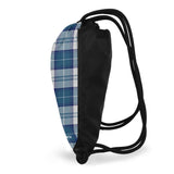 Strathclyde Grey/Blue Tartan Drawstring Bag